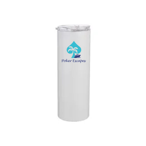 Stainless Steel Skinny Tumbler with Straw and Lid Thumbnail