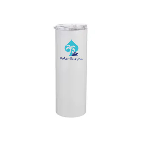 Stainless Steel Skinny Tumbler with Straw and Lid Thumbnail